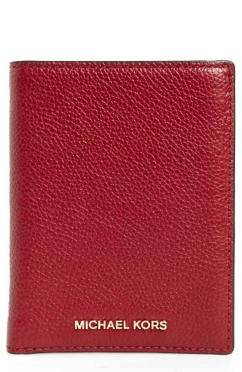 Michael Michael Kors Mercer Passport Wallet - Red