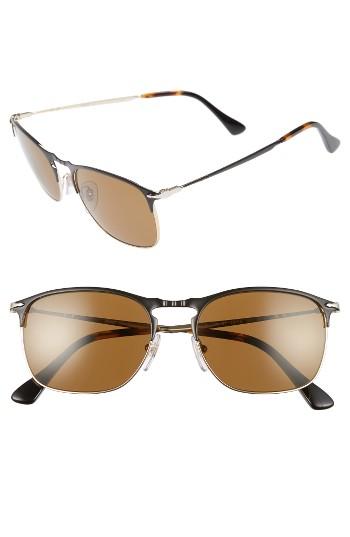 Men's Persol Evolution 55mm Polarized Aviator Sunglasses -