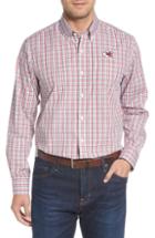 Men's Cutter & Buck Atlanta Falcons - Gilman Regular Fit Plaid Sport Shirt, Size - Red