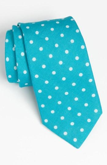 Ted Baker London Woven Linen Tie Aqua