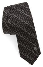 Men's Alexander Mcqueen Cr Punk Silk Tie, Size - Black
