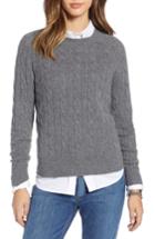 Women's 1901 Cashmere Cable Sweater - Grey