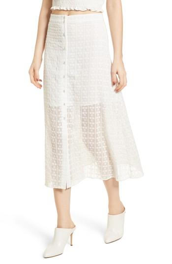 Women's J.o.a. Lace Midi Skirt - White
