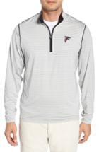 Men's Cutter & Buck Meridian - Atlanta Falcons Regular Fit Half Zip Pullover, Size - Black