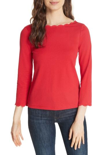 Women's Kate Spade New York Scallop Neck Knit Top
