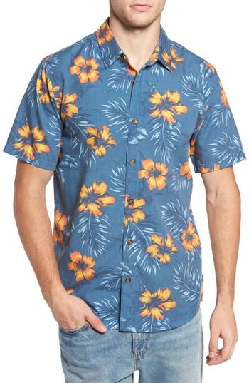 Men's O'neill Ala Moana Floral Sport Shirt, Size - Blue