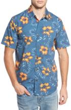 Men's O'neill Ala Moana Floral Sport Shirt, Size - Blue