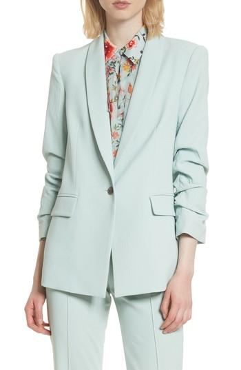 Women's Alice + Olivia Ruched Sleeve Blazer - Blue