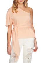 Women's 1.state Tie Waist One-shoulder Blouse, Size - Coral