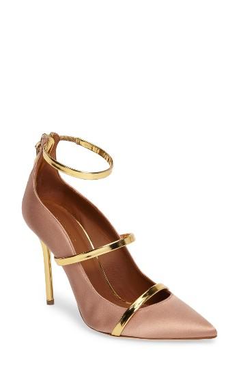 Women's Malone Souliers Robyn Triple Strap Pump .5us / 36eu - Beige