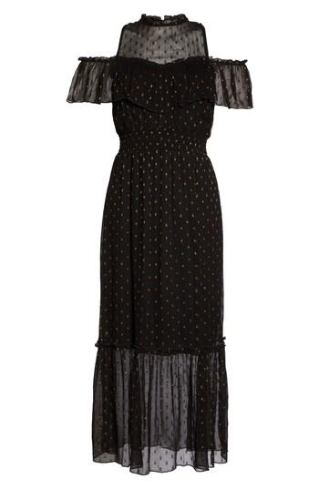 Women's Nsr Lace Cold Shoulder Midi Dress