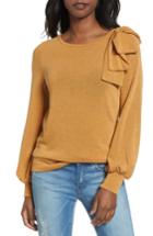 Women's Halogen Bow Knit Sweatshirt - Yellow