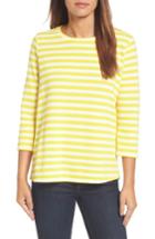 Women's Halogen High/low Cross Back Sweatshirt, Size - Yellow