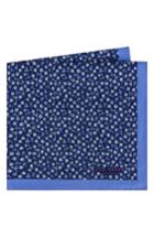Men's Ted Baker London Floral Silk Pocket Square, Size - Blue
