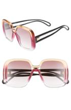 Women's Givenchy 55mm Square Sunglasses - Fuchsia Peach