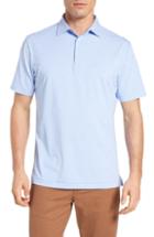 Men's Peter Millar Jubilee Stripe Jersey Polo - Blue/green