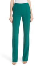 Women's Dvf High Waist Pintuck Pants - Green