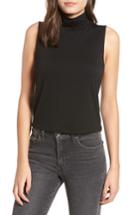 Women's Love, Fire Mock Neck Sleeveless Tank - Black