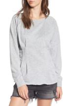 Women's Treasure & Bond Cinch Waist Sweatshirt, Size - Grey