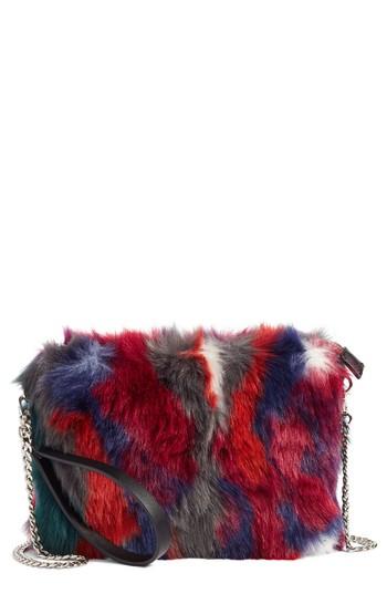 Chelsea28 Faux Fur Wristlet - Red