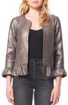 Women's Willow & Clay Ruffle Foil Jacket - Metallic