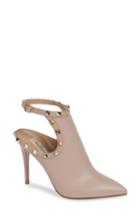 Women's Valentino Garavani Rockstud Open Back Bootie Us / 35eu - Beige