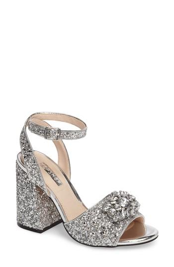 Women's Topshop Razzle Embellished Sandal .5us / 39eu - Metallic