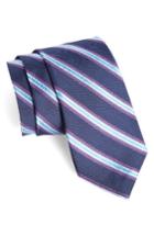 Men's Nordstrom Men's Shop Broad Stripe Silk Tie, Size - Blue