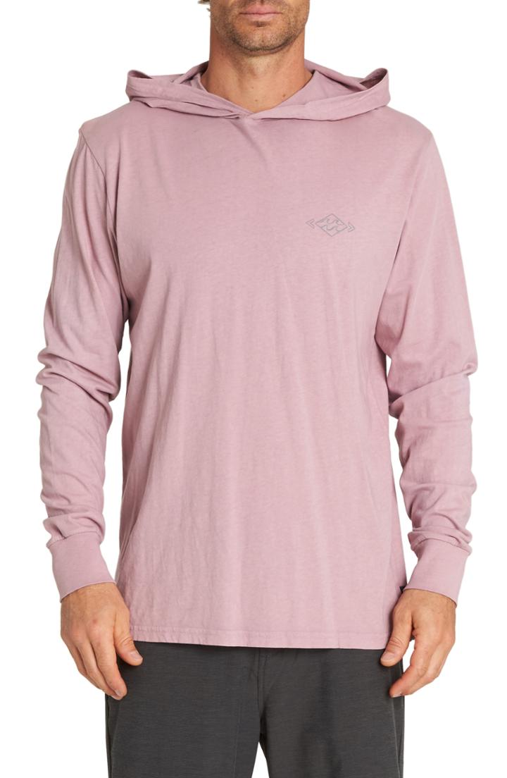 Men's Billabong Diamond Hooded T-shirt, Size - Coral