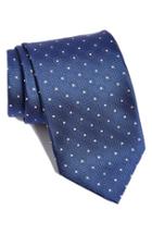 Men's David Donahue Geometric Silk Tie, Size - Blue