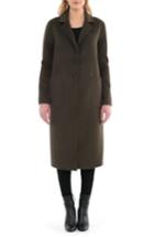 Women's Badgley Mischka Courtney Double Face Wool Blend Long Coat - Green