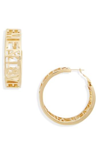 Women's Vetements Small Logo Hoop Earrings