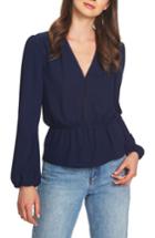 Women's 1.state V-neck Peplum Blouse - Blue