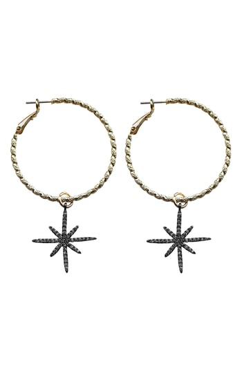 Women's Gemelli Star Drop Hoop Earrings