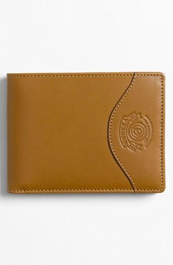 Men's Ghurka Leather Wallet With Id Case - Beige