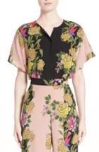Women's Etro Floral Print Silk Top Us / 44 It - Pink