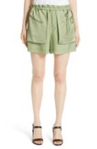 Women's Valentino Satin Pocket Shorts - Green