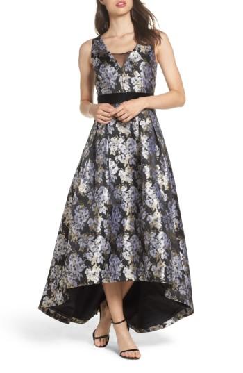 Women's Eliza J Jacquard High/low Gown - Black