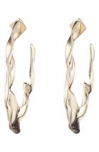 Women's Alexis Bittar Retro Gold Crumpled Hoop Earrings