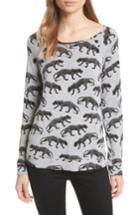 Women's Soft Joie Annora B Animal Print Sweatshirt - Grey