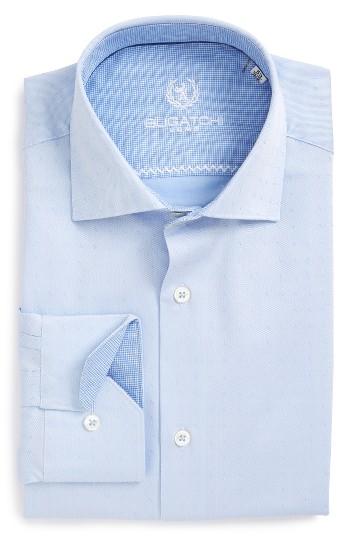 Men's Bugatchi Trim Fit Solid Dress Shirt .5 - Blue