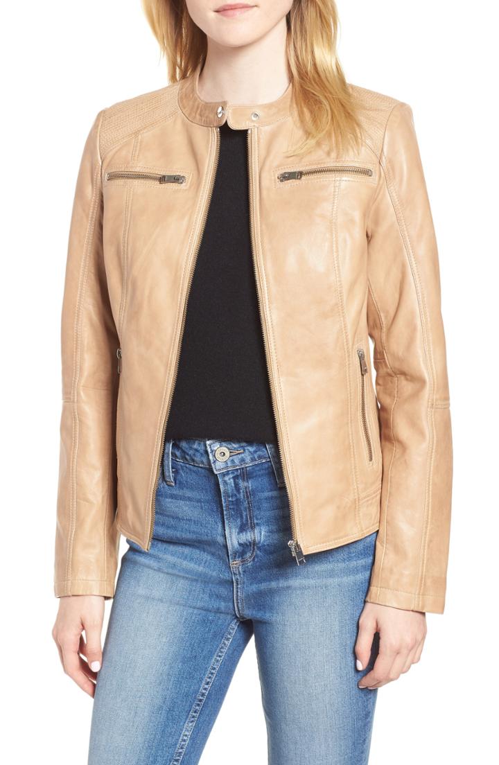 Women's Lamarque Trapunto Detail Racer Jacket