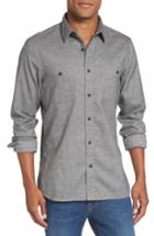 Men's Nordstrom Men's Shop Slim Fit Jaspe Sport Shirt - Grey