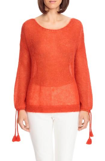 Women's Sezane Dicky Tie Cuff Sweater - Yellow