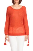 Women's Sezane Dicky Tie Cuff Sweater - Yellow