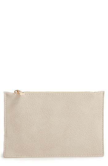 Bp. Faux Leather Zip Pouch -