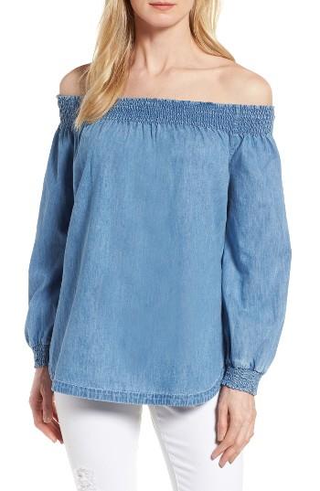 Women's Caslon Chambray Off The Shoulder Top - Blue