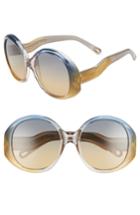 Women's Chloe 57mm Gradient Sunglasses - Blue/ Beige