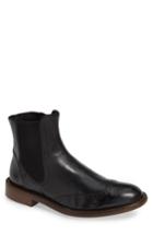 Men's J & M 1850 Bryson Wingtip Chelsea Boot M - Black