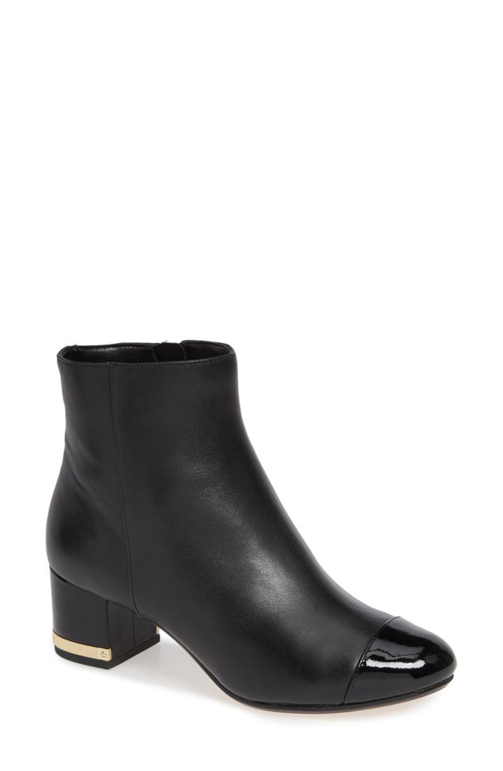 Women's Michael Michael Kors Marcie Cap Toe Bootie M - Black